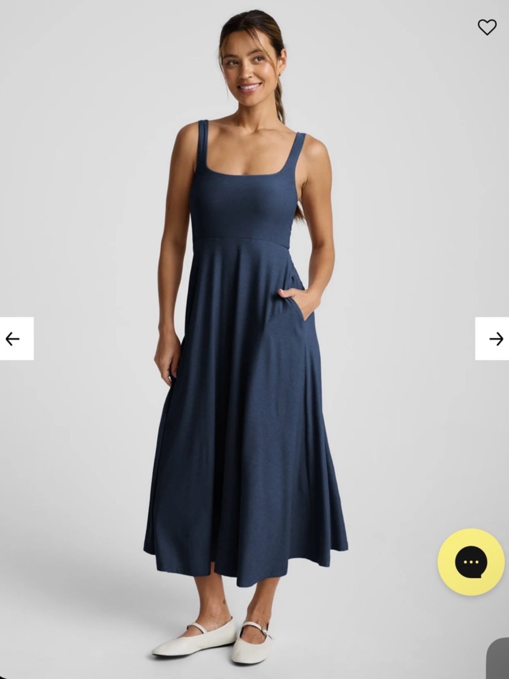 Beyond Yoga | Featherweight At the Ready Square Neck Midi Dress